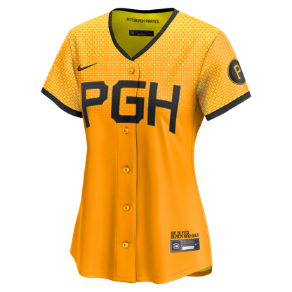 Pittsburgh Pirates Nike Women's City Connect Limited Jersey - Gold MLB Team Jersey Baseball Fan Apparel