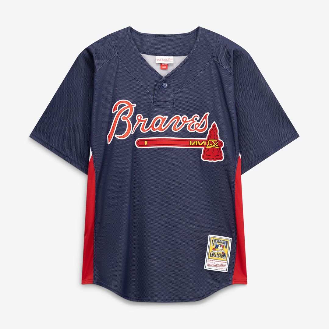 Atlanta Braves Chipper Jones Mitchell & Ness Authentic Batting Practice Jersey - Navy MLB Team Jersey Baseball Fan Apparel