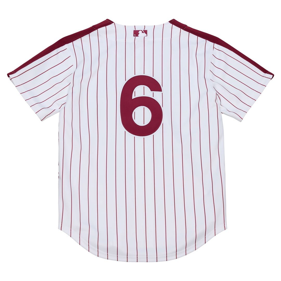 Philadelphia Phillies Jimmy Rollins Mitchell & Ness 2003 Cooperstown Authentic Jersey - White MLB Team Jersey Baseball Fan Apparel