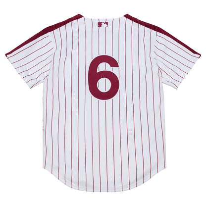 Philadelphia Phillies Jimmy Rollins Mitchell & Ness 2003 Cooperstown Authentic Jersey - White MLB Team Jersey Baseball Fan Apparel