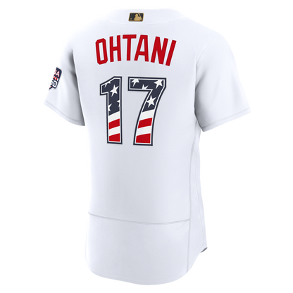Los Angeles Dodgers Shohei Ohtani Nike USA 250 Fourth of July Home Authentic Jersey - White MLB Team Jersey Baseball Fan Apparel