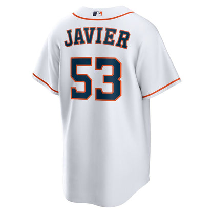 Houston Astros Cristian Javier Nike Home Replica Jersey - White MLB Team Jersey Baseball Fan Apparel