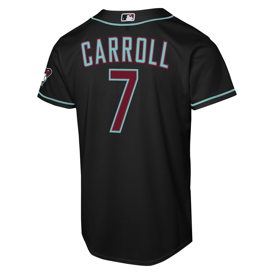 Arizona Diamondbacks Corbin Carroll Nike Youth Alternate Stadium Jersey - Black MLB Team Jersey Baseball Fan Apparel