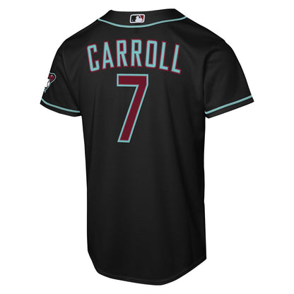 Arizona Diamondbacks Corbin Carroll Nike Youth Alternate Stadium Jersey - Black MLB Team Jersey Baseball Fan Apparel