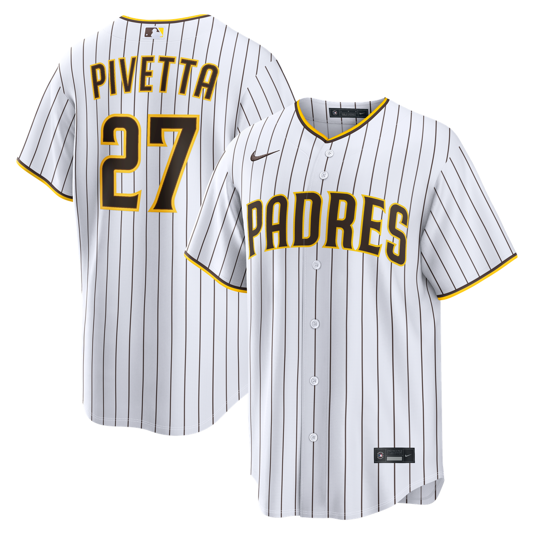 San Diego Padres Nick Pivetta Nike Home Replica Jersey - White MLB Team Jersey Baseball Fan Apparel