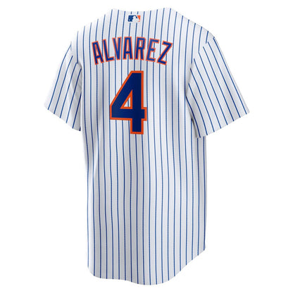 New York Mets Francisco Alvarez Nike Replica Player Jersey - White MLB Team Jersey Baseball Fan Apparel