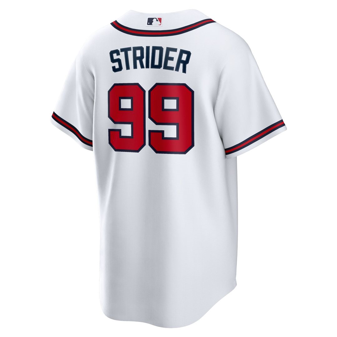 Atlanta Braves Spencer Strider Nike Replica Player Jersey - White MLB Team Jersey Baseball Fan Apparel