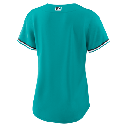 Miami Marlins Nike Women's Alternate Replica Jersey - Teal MLB Team Jersey Baseball Fan Apparel