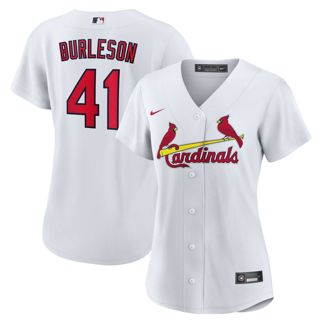 St. Louis Cardinals Alec Burleson Nike Women's Home Replica Jersey - White MLB Team Jersey Baseball Fan Apparel