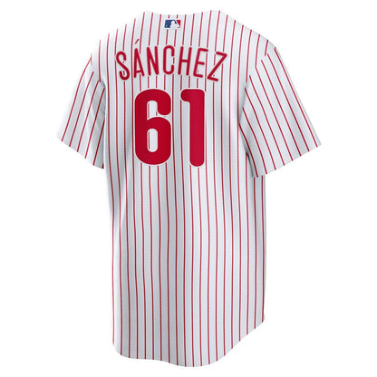 Philadelphia Phillies Cristopher Sanchez Nike Home Replica Jersey - White MLB Team Jersey Baseball Fan Apparel