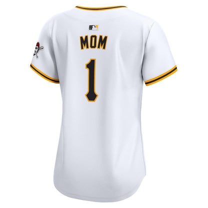 Pittsburgh Pirates Nike Women's #1 Mom Home Limited Jersey - White MLB Team Jersey Baseball Fan Apparel