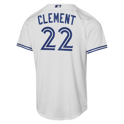 Toronto Blue Jays Ernie Clement Nike Youth Home Baseline Jersey - White MLB Team Jersey Baseball Fan Apparel
