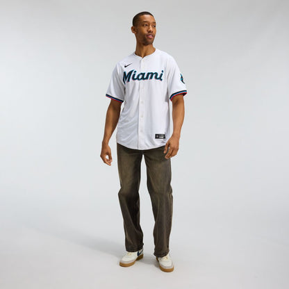 Miami Marlins Nike Home Limited Jersey - White MLB Team Jersey Baseball Fan Apparel