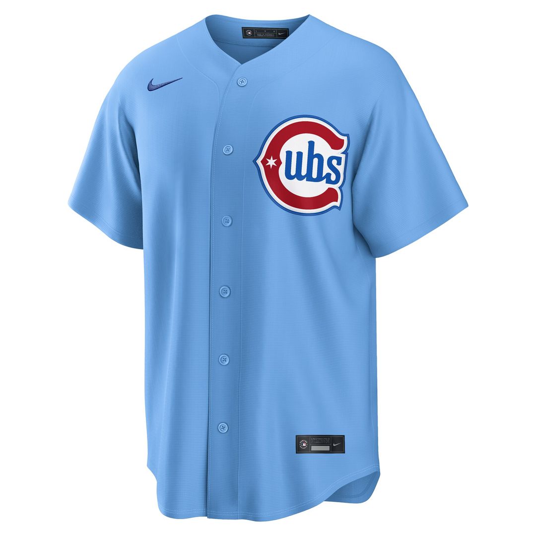 Chicago Cubs Dansby Swanson Nike Alternate Replica Jersey - Light Blue MLB Team Jersey Baseball Fan Apparel