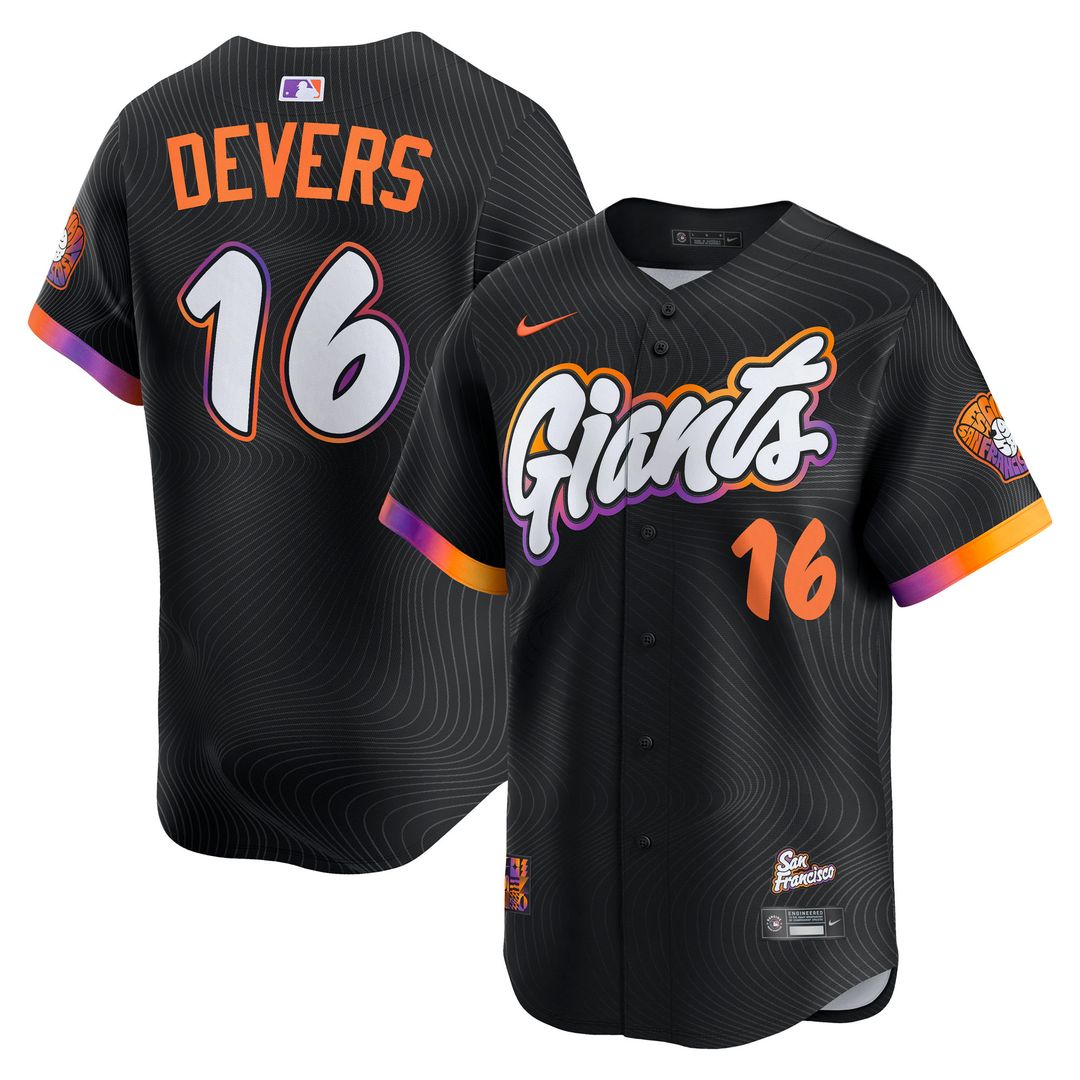 San Francisco Giants Rafael Devers Nike 2025 City Connect Limited Player Jersey - Black MLB Team Jersey Baseball Fan Apparel