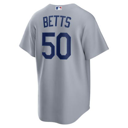 Los Angeles Dodgers Mookie Betts Nike Road Replica Jersey - Gray MLB Team Jersey Baseball Fan Apparel