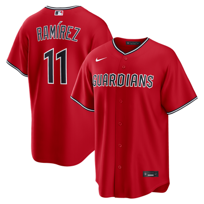 Cleveland Guardians José Ramírez Nike Alternate Replica Jersey - Red MLB Team Jersey Baseball Fan Apparel