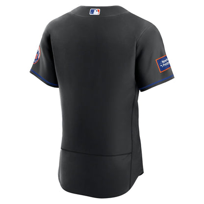 New York Mets Nike Home Sponsor Patch Authentic Jersey - White MLB Team Jersey Baseball Fan Apparel
