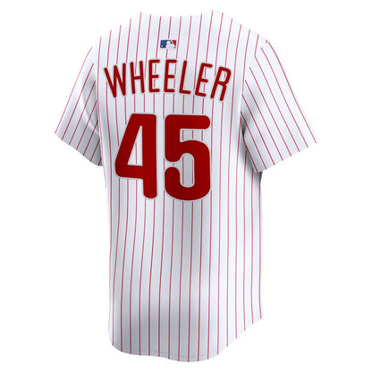 Philadelphia Phillies Zack Wheeler Nike Home Limited Player Jersey - White MLB Team Jersey Baseball Fan Apparel