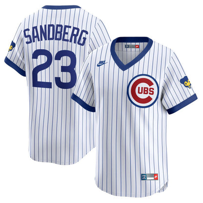 Chicago Cubs Ryne Sandberg Nike Throwback Cooperstown Limited Jersey - White MLB Team Jersey Baseball Fan Apparel