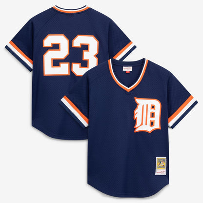 Detroit Tigers Kirk Gibson Mitchell & Ness Authentic Batting Practice Jersey - Navy MLB Team Jersey Baseball Fan Apparel