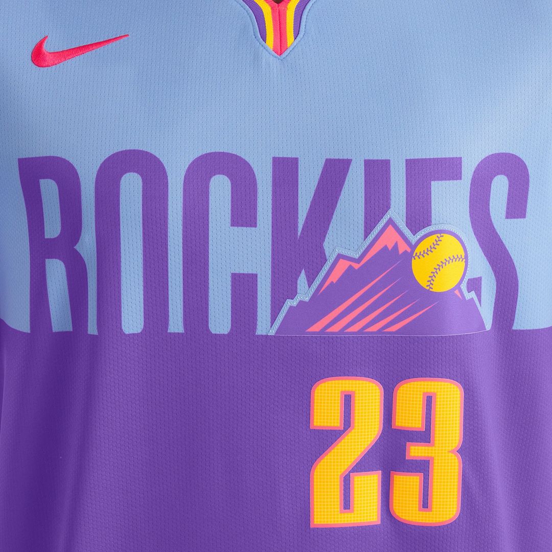 Colorado Rockies Kris Bryant Nike 2025 City Connect Limited Player Jersey - Purple/Light Blue MLB Team Jersey Baseball Fan Apparel