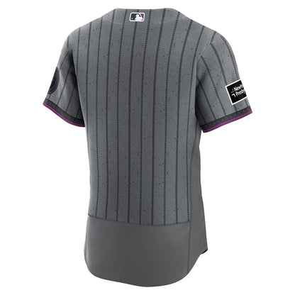 New York Mets Nike City Connect Authentic Sponsor Patch Jersey - Gray MLB Team Jersey Baseball Fan Apparel