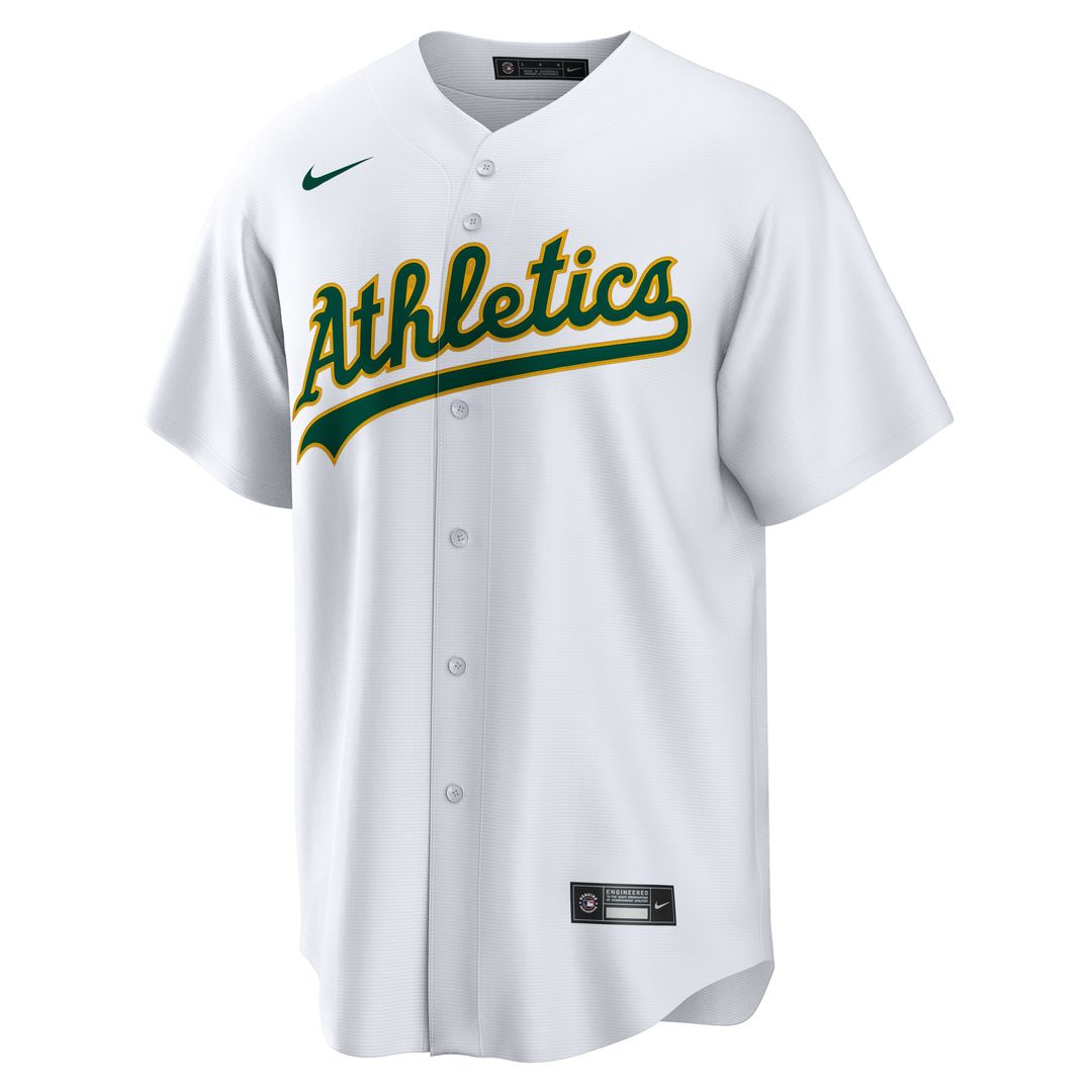 Athletics Shea Langeliers Nike Home Replica Jersey - White MLB Team Jersey Baseball Fan Apparel