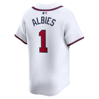 Atlanta Braves Ozzie Albies Nike Home Limited Player Jersey - White MLB Team Jersey Baseball Fan Apparel