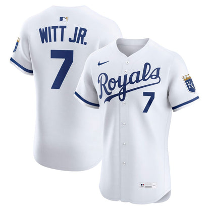 Kansas City Royals Bobby Witt Jr. Nike Home ElitePlayer Jersey - White MLB Team Jersey Baseball Fan Apparel