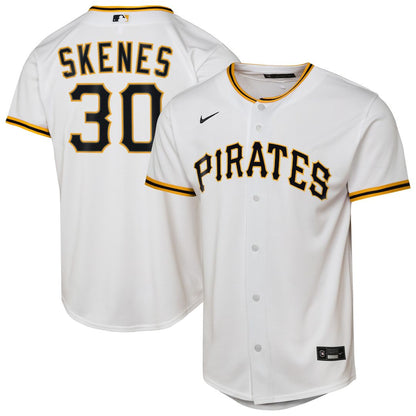 Pittsburgh Pirates Paul Skenes Nike Youth Home Replica Player Jersey - White MLB Team Jersey Baseball Fan Apparel
