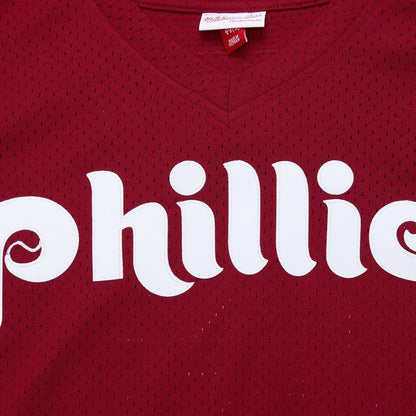 Philadelphia Phillies John Kruk Mitchell & Ness Big & Tall Cooperstown Mesh Batting Practice Jersey - Burgundy MLB Team Jersey Baseball Fan Apparel