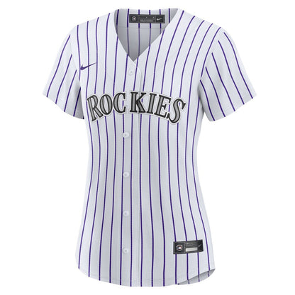 Colorado Rockies Kris Bryant Nike Women's Replica Player Jersey - White/Purple MLB Team Jersey Baseball Fan Apparel