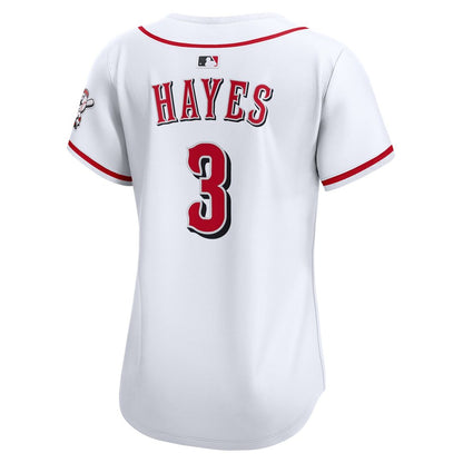 Cincinnati Reds Ke'Bryan Hayes Nike Women's Home Limited Player Jersey - White MLB Team Jersey Baseball Fan Apparel