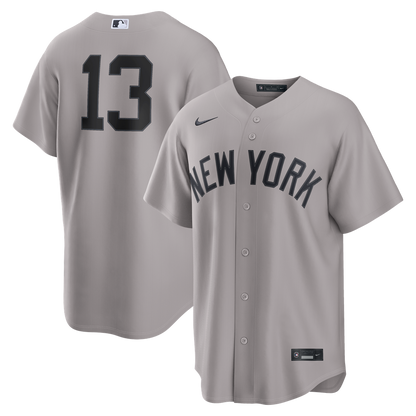 New York Yankees Jazz Chisholm Jr. Nike Road Replica Jersey - Gray MLB Team Jersey Baseball Fan Apparel