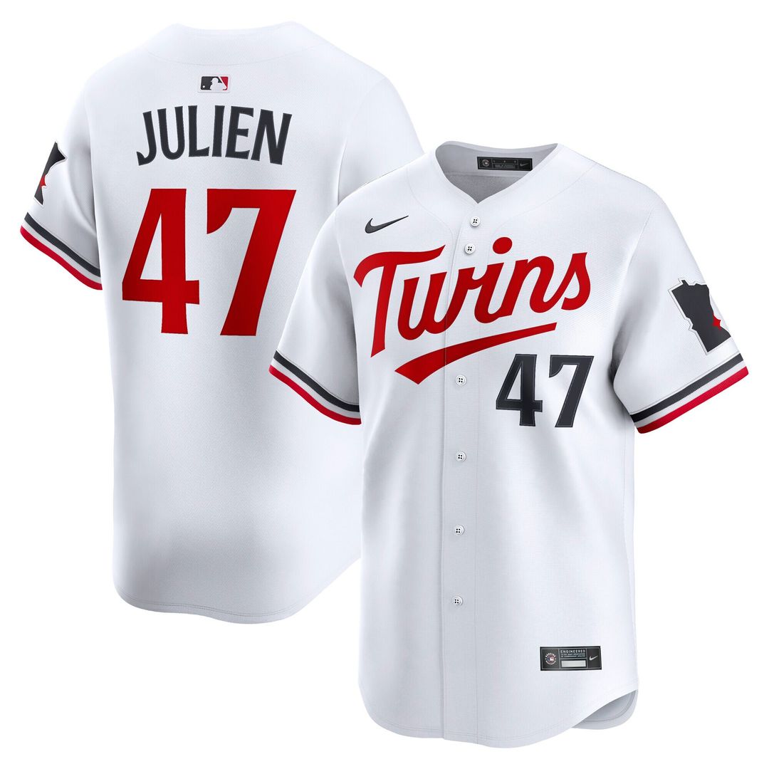 Minnesota Twins Edouard Julien Nike Home Limited Player Jersey - White MLB Team Jersey Baseball Fan Apparel