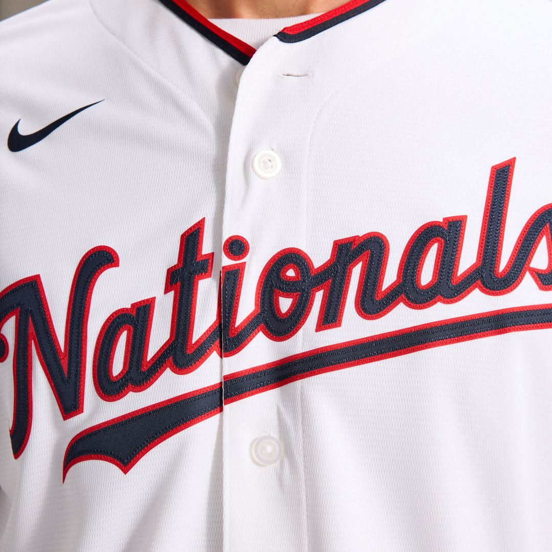 Washington Nationals CJ Abrams Nike Home Replica Jersey - White MLB Team Jersey Baseball Fan Apparel