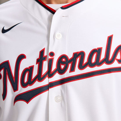 Washington Nationals CJ Abrams Nike Home Replica Jersey - White MLB Team Jersey Baseball Fan Apparel