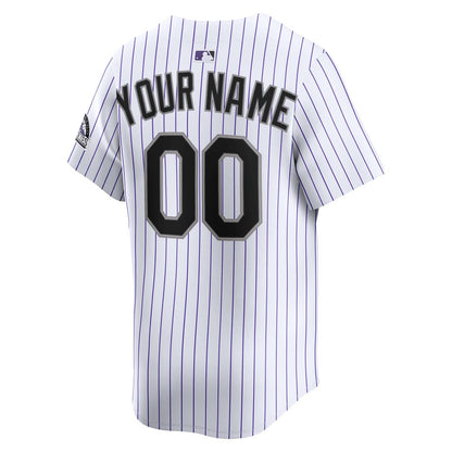 Colorado Rockies Nike Home Limited Custom Jersey - White MLB Team Jersey Baseball Fan Apparel