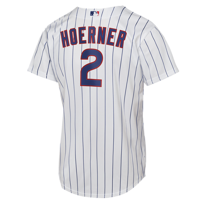 Chicago Cubs Nico Hoerner Nike Youth Home Replica Jersey - White MLB Team Jersey Baseball Fan Apparel