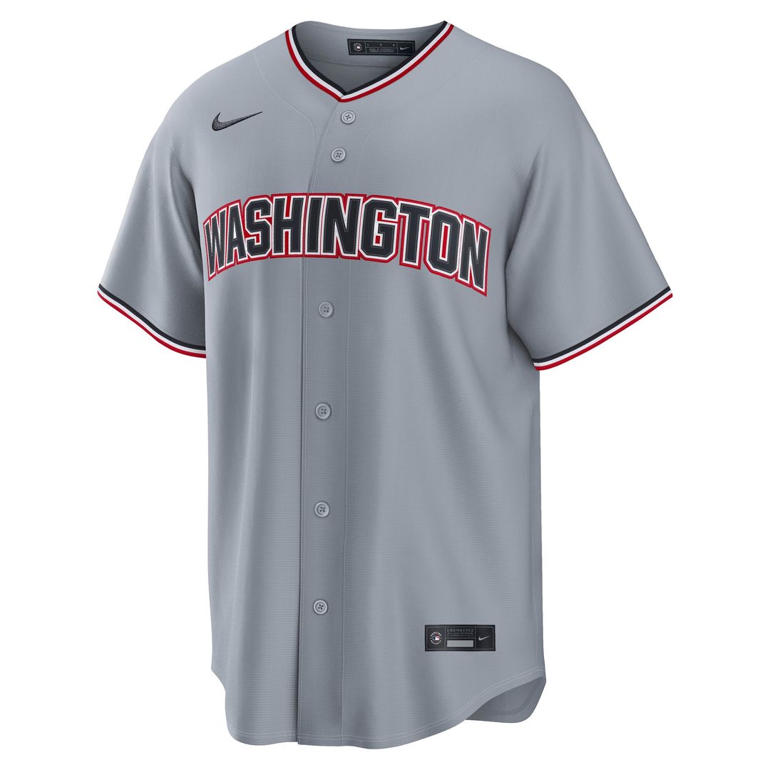 Washington Nationals James Wood Nike Road Replica Jersey - Gray MLB Team Jersey Baseball Fan Apparel