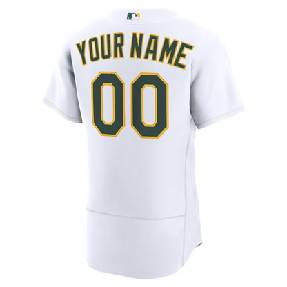 Athletics Nike Home Authentic Custom Jersey - White MLB Team Jersey Baseball Fan Apparel