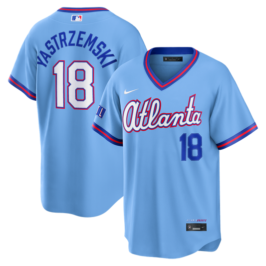 Atlanta Braves Mike Yastrzemski Nike 2026 City Connect Stadium Jersey - Powder Blue MLB Team Jersey Baseball Fan Apparel