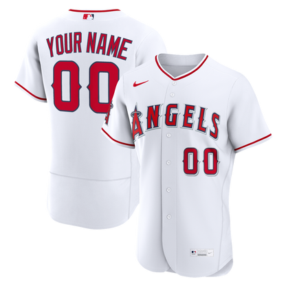 Los Angeles Angels Nike Home Authentic Custom Jersey - White MLB Team Jersey Baseball Fan Apparel