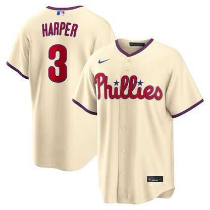 Philadelphia Phillies Bryce Harper Nike Home Replica Jersey - White MLB Team Jersey Baseball Fan Apparel