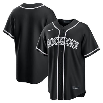Colorado Rockies Nike Fashion Replica Black Out Jersey MLB Team Jersey Baseball Fan Apparel