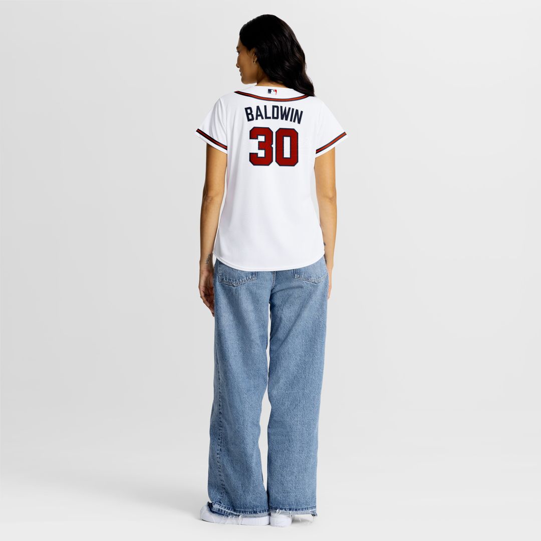 Atlanta Braves Drake Baldwin Nike Women's Home Replica Jersey - White MLB Team Jersey Baseball Fan Apparel