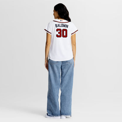 Atlanta Braves Drake Baldwin Nike Women's Home Replica Jersey - White MLB Team Jersey Baseball Fan Apparel