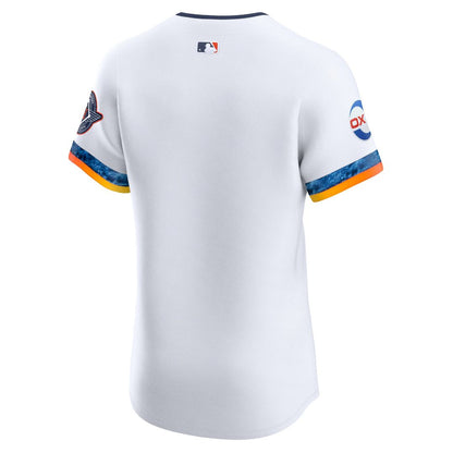 Houston Astros Nike 2025 City Connect Elite Jersey - White MLB Team Jersey Baseball Fan Apparel