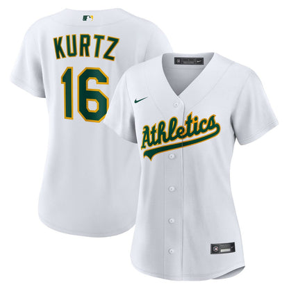 Athletics Nick Kurtz Nike Women's Home Replica Player Jersey - White MLB Team Jersey Baseball Fan Apparel